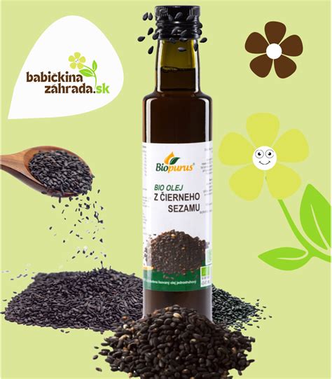 Fľaša oleja z čierneho sezamu