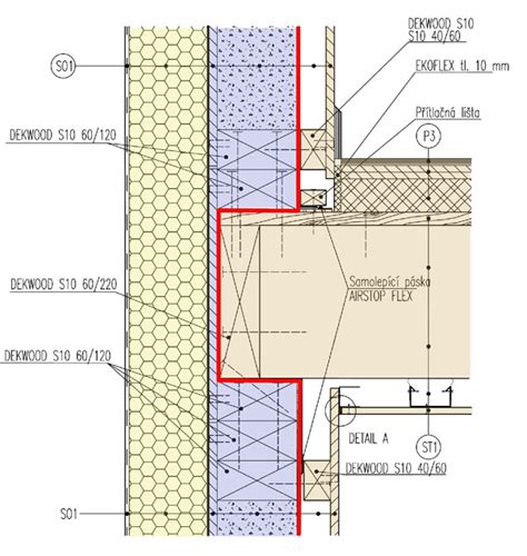 Detail parozábrany pri prestupe