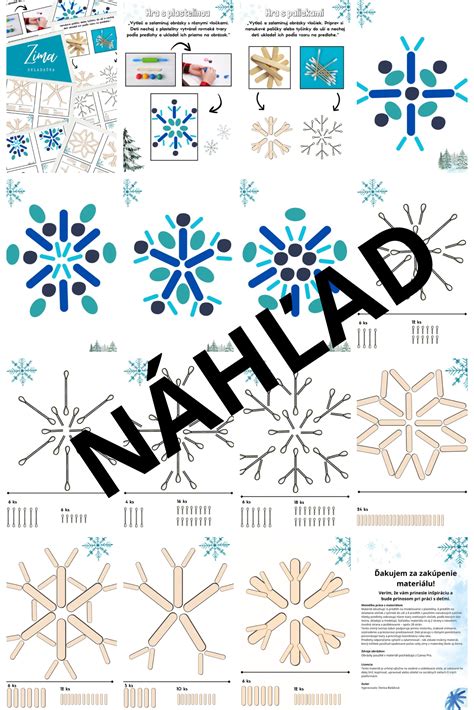 Rôzne tvary snehových vločiek