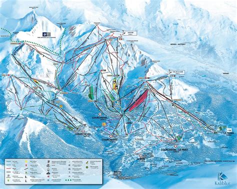 Mapa lyžiarskeho strediska Courchevel