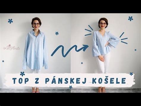 Recyklácia pánskej košele na dámsku blúzku