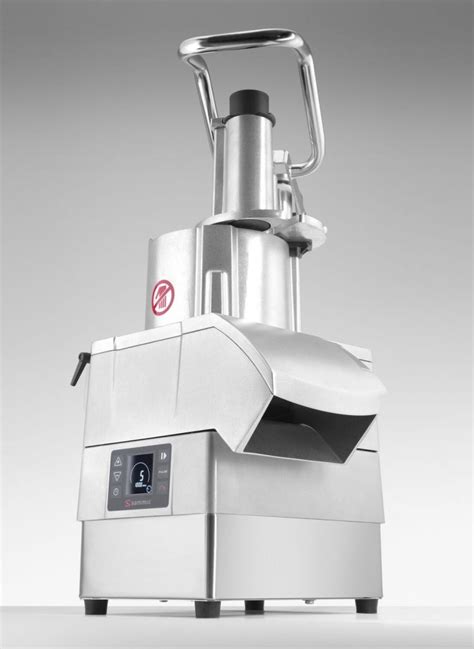 Elektrický krájač zeleniny v prevádzke