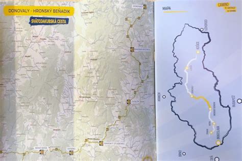 Mapa Svätojakubskej cesty