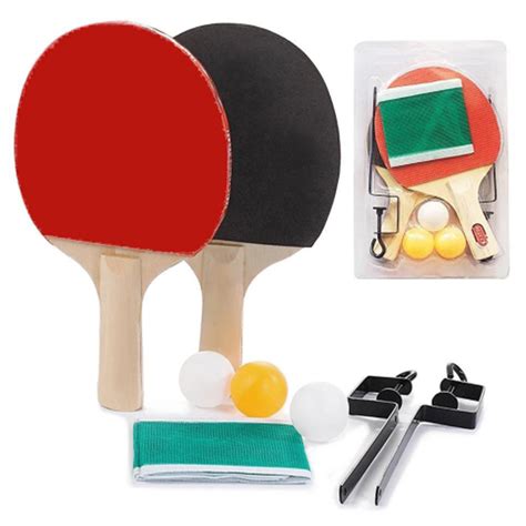 Sada na stolný tenis s raketami, loptičkami a sieťkou