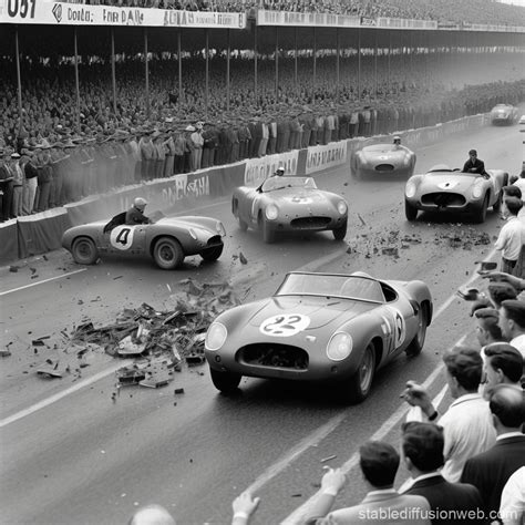 Ilustrácia nehody v Le Mans 1955