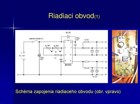 schematické zapojenie elektronického obvodu