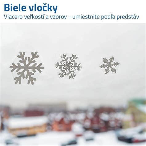 Vianočné nálepky snehové vločky na okne