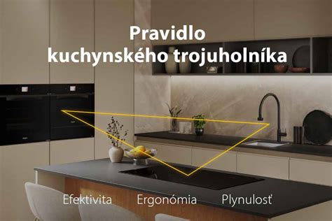 Ilustrácia ergonomického usporiadania kuchynského trojuholníka
