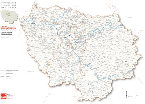 Mapa regiónu Île-de-France