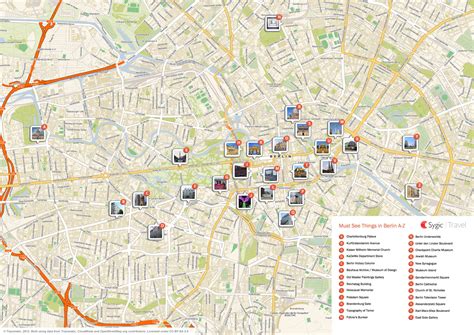 Mapa Berlína s vyznačenými tajnými miestami