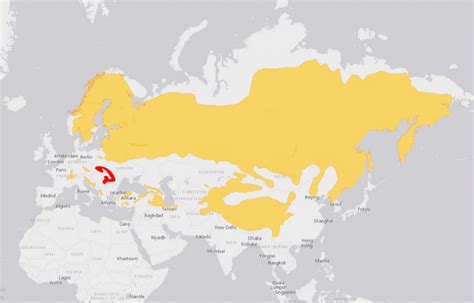 Mapa Ánd s vyznačením oblasti výskytu Macy