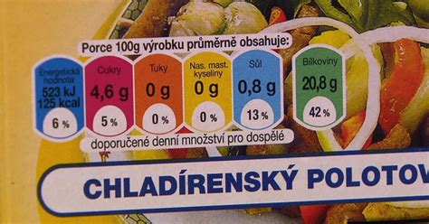 Etiketa potraviny s informáciou o alergénoch