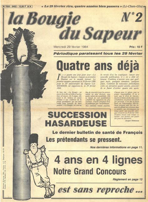 Ilustrácia k francúzskym novinám La Bougie du Sapeur