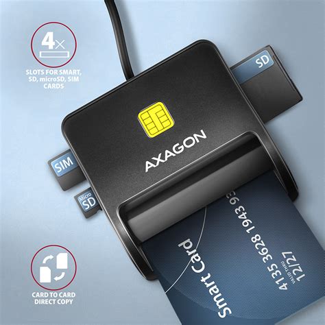 Multifunkčná čítačka kariet AXAGON CRE-SM3SD FlatReader so slotmi pre SD a SIM