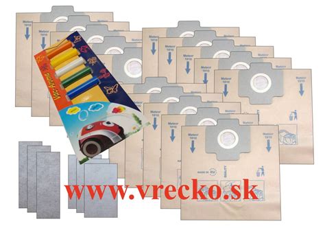 Ilustrácia rôznych typov vreciek do vysávača