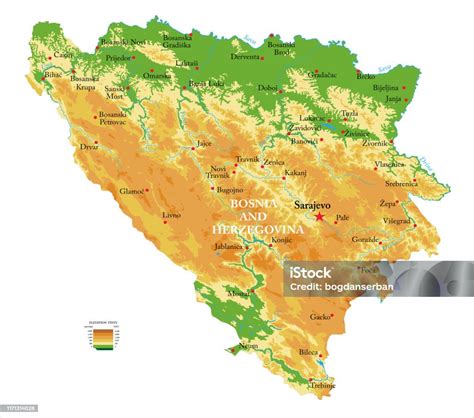 mapa Bosny a Hercegoviny