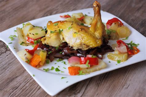 Fotografia hotového jedla: Kuracie supreme s pečenou zeleninou