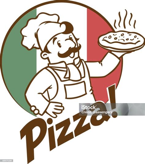 Ilustrácia kuriéra s pizzou