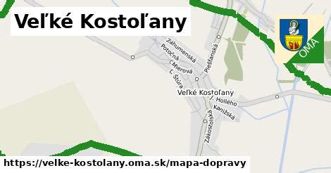 Mapa obce Veľké Kostoľany