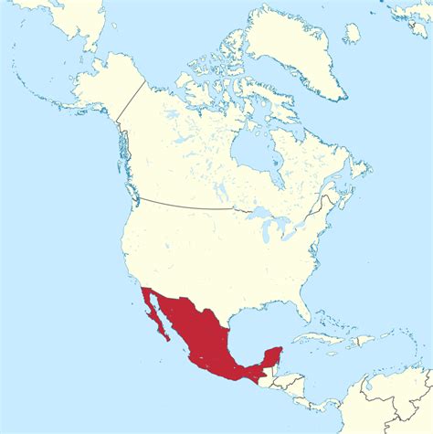 Mapa Mexika s vyznačenými kulinárskymi regiónmi