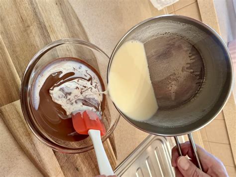 priprava cokoladovej ganache