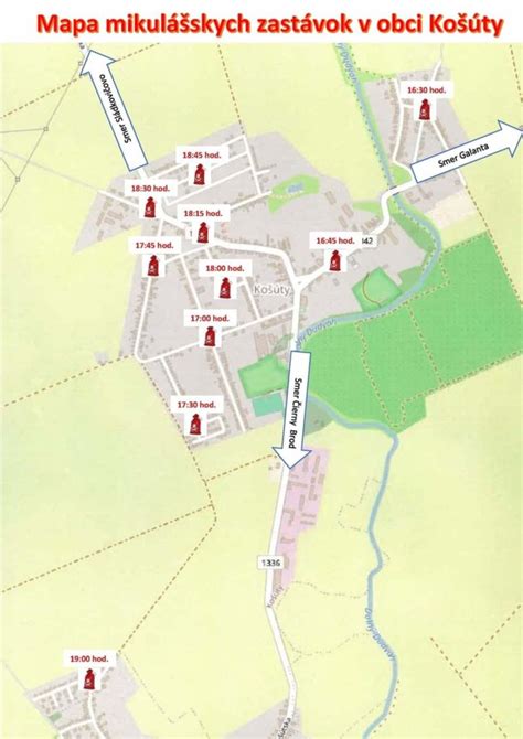 Mapa Miloslavova a okolitých obcí