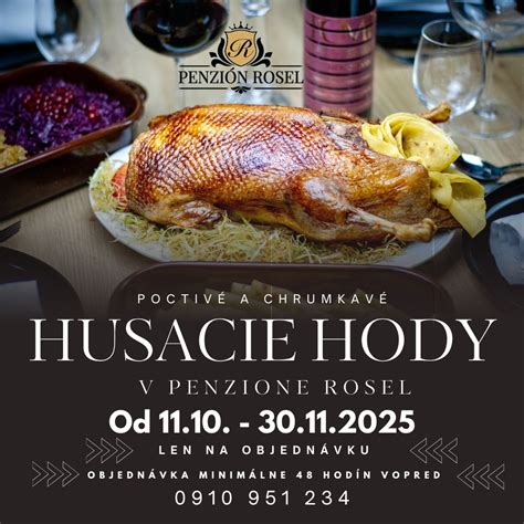 Infografika s nutričnými hodnotami pečenej husi
