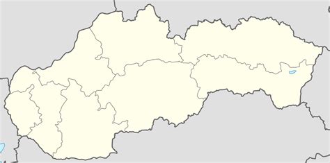 mapa slovenska s vyznačenými oblastami lovu diviakov