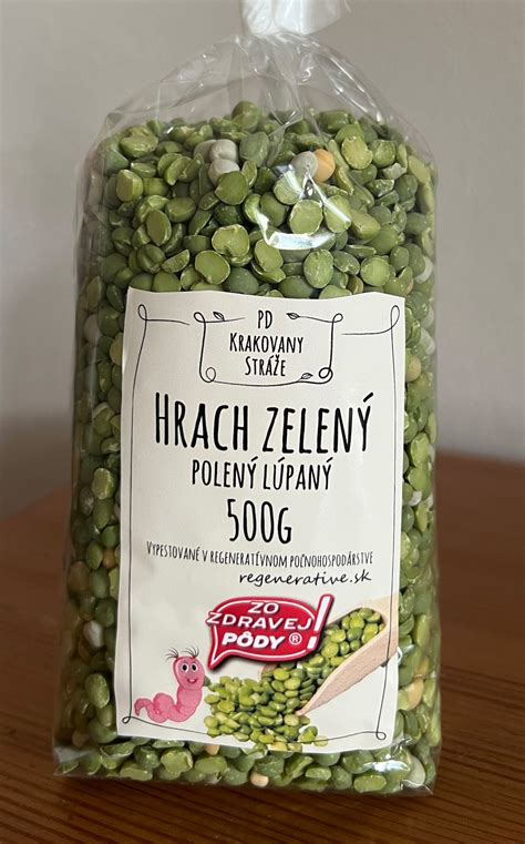 Surový sušený zelený hrach