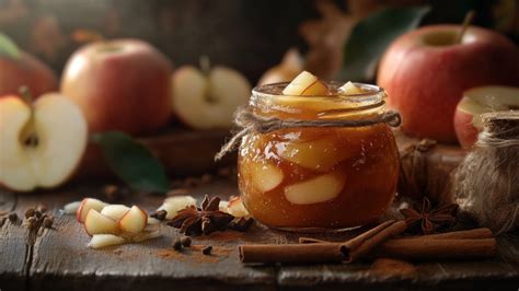 Obrázok dusených jabĺk so škoricou