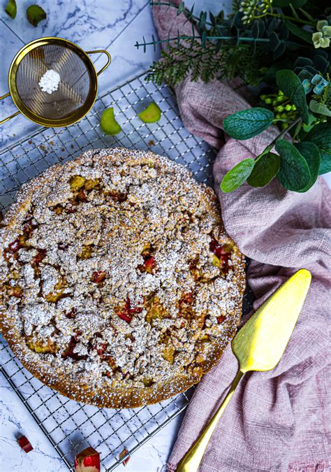 Ilustrácia postupu prípravy rebarborového koláča