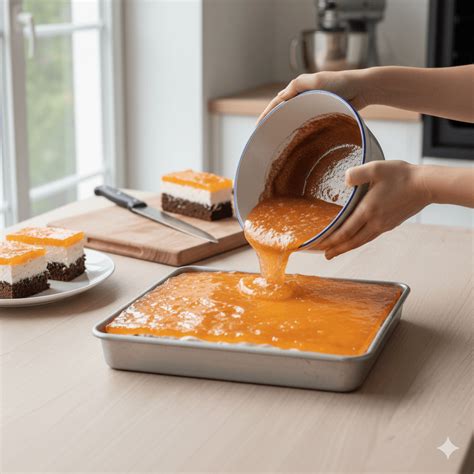 Vrstvenie mandarínkového koláča