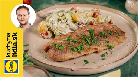 Servírovaný grilovaný sumček s prílohami