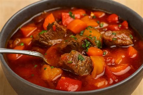 Zloženie gulášovej polievky