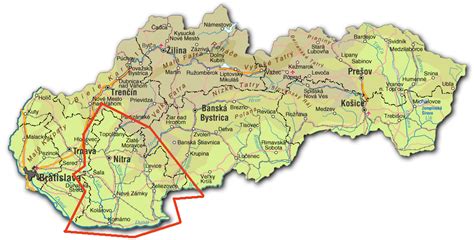 Mapa Levíc a okolia s vyznačenými poľnohospodárskymi oblasťami