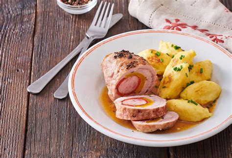 Plnené bravčové rebierko pripravené na pečenie