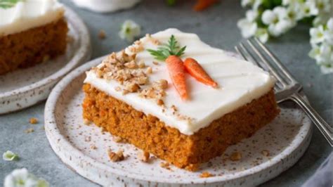 Šťavnatý plát mrkvového koláča