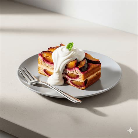 Slivkový koláč s kyslou smotanou