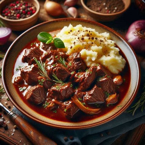 Ilustrácia servírovaného jelenieho guláša