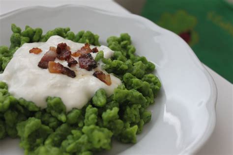 Špenátové halušky s bryndzou