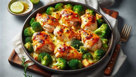 Schematické znázornenie postupu prípravy zapečeného kuracieho mäsa s brokolicou