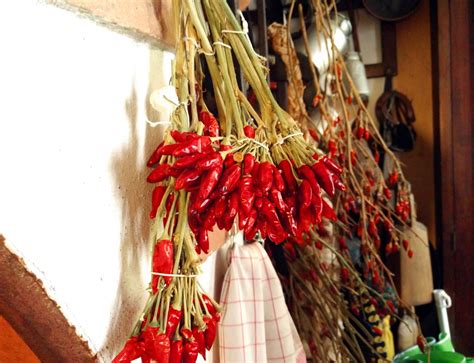 Sušené čili papričky ako dekorácia