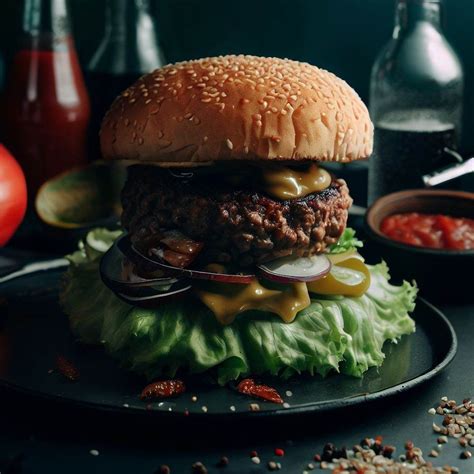 finálny pohľad na hamburger