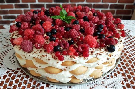 Nepečená torta s mascarpone a ovocím