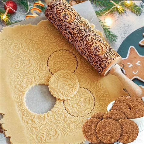 Gravírovaný valček na cesto s vzorom