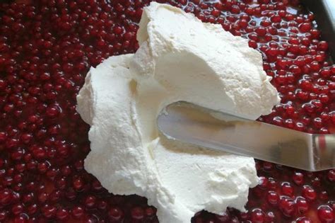 Detail krému torty s mascarpone