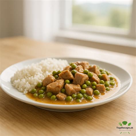 Bravčové kocky na tanieri s ryžou