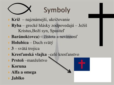Kresťanské symboly: kríž, ryba, kotva