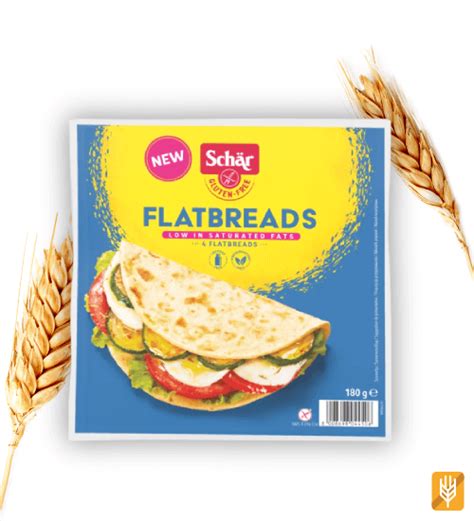 Zloženie chlebovej placky Schär Flatbreads