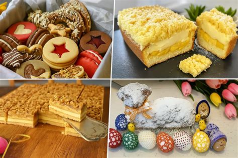 Koláž rôznych druhov koláčov a dezertov